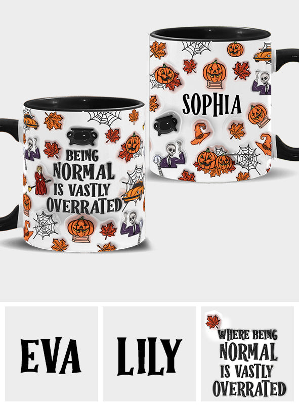 Personalized Halloween Accent Mug Custom Name Gift Idea Accent Mug GradoCreations