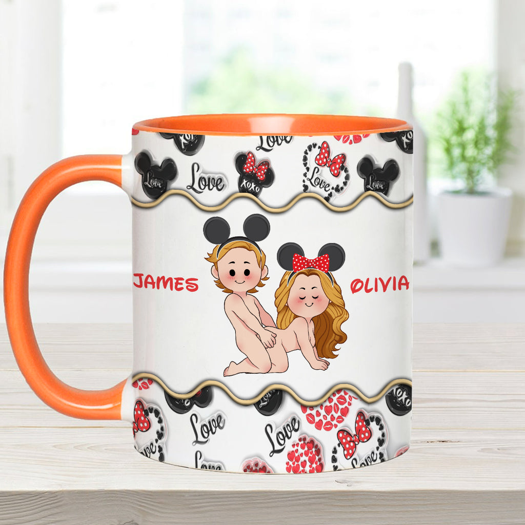 Personalized Accent Mug with Custom Name for Valentine's Day Gift Accent Mug GradoCreations