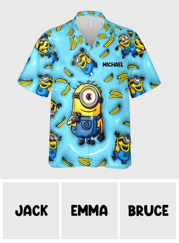 Personalized Minion Hawaiian Shirt Custom Name Gift for Him Hawaiian Shirt GradoCreations