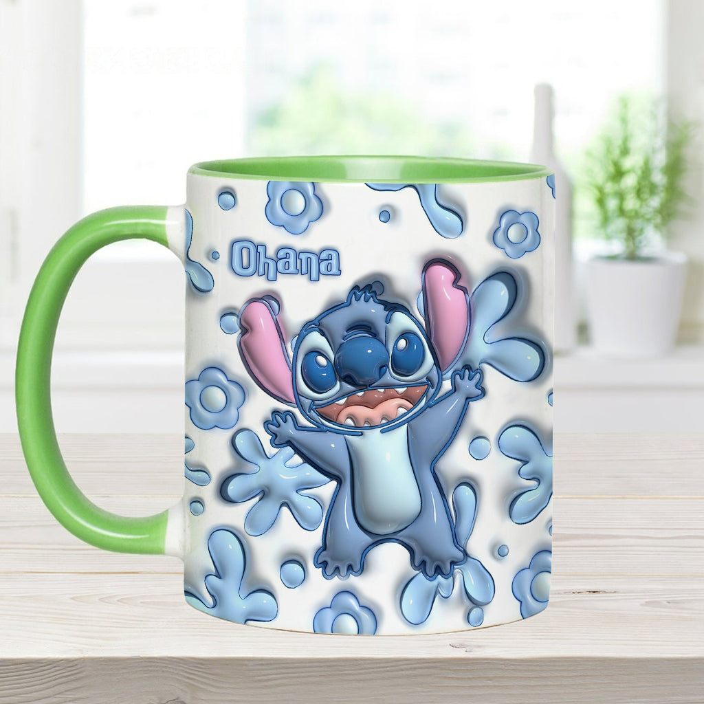 Personalized Ceramic Accent Mug Ohana Design Custom Name Gift Accent Mug GradoCreations