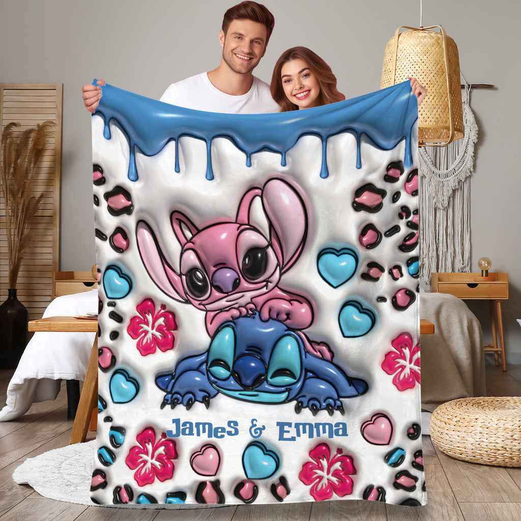 Personalized Double-Sided Flannel Ohana Blanket Gift Blanket GradoCreations