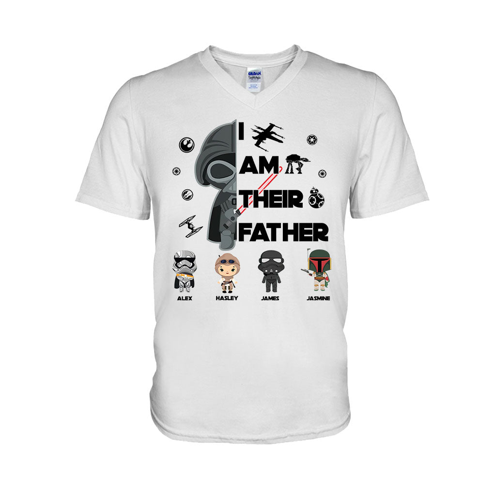 Personalized Star Wars T-Shirt & Hoodie Gift for Dad | Custom Names T-shirt & Hoodie GradoCreations