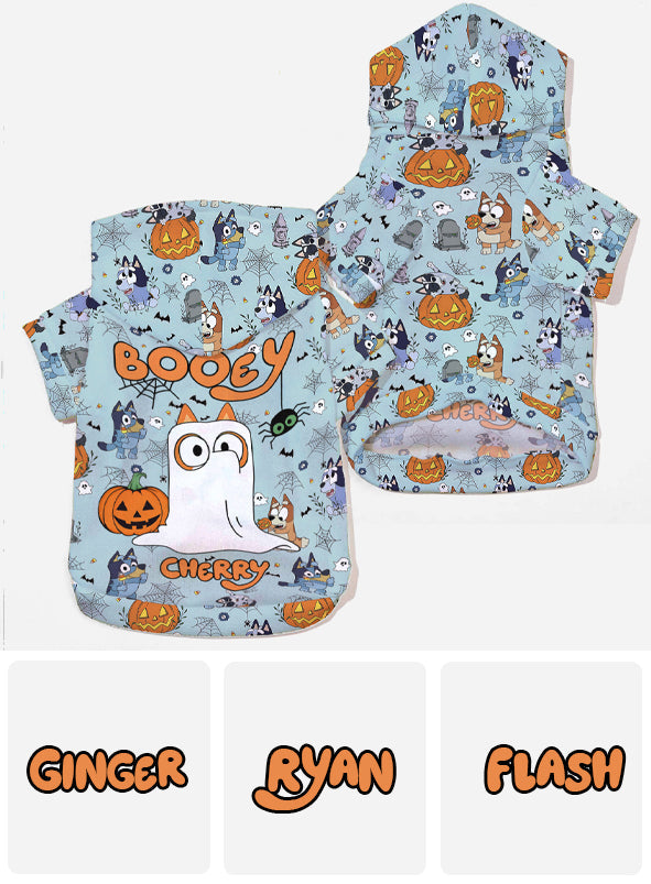 Personalized Halloween Dog Hoodie Cute Booey Design for Pets Pet Hoodie GradoCreations