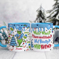 Personalized Grinch Accent Mug Custom Name Christmas Gift Accent Mug GradoCreations