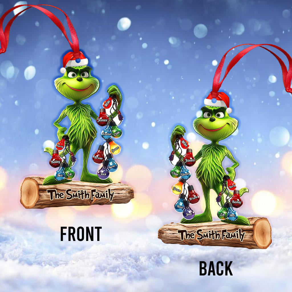 Personalized Christmas Family Ornament Custom Name Gift Ornament GradoCreations