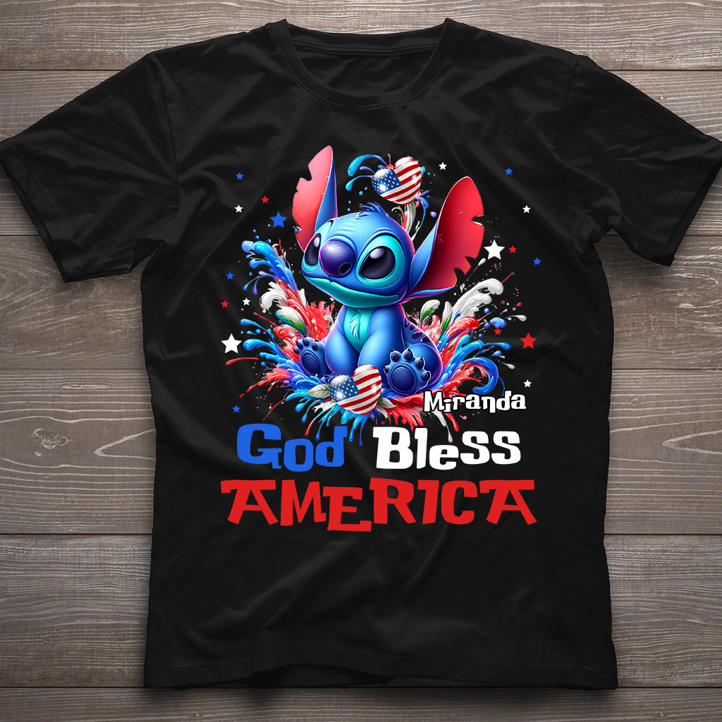Personalized God Bless America T-Shirt & Hoodie for July 4th Gift T-shirt & Hoodie GradoCreations