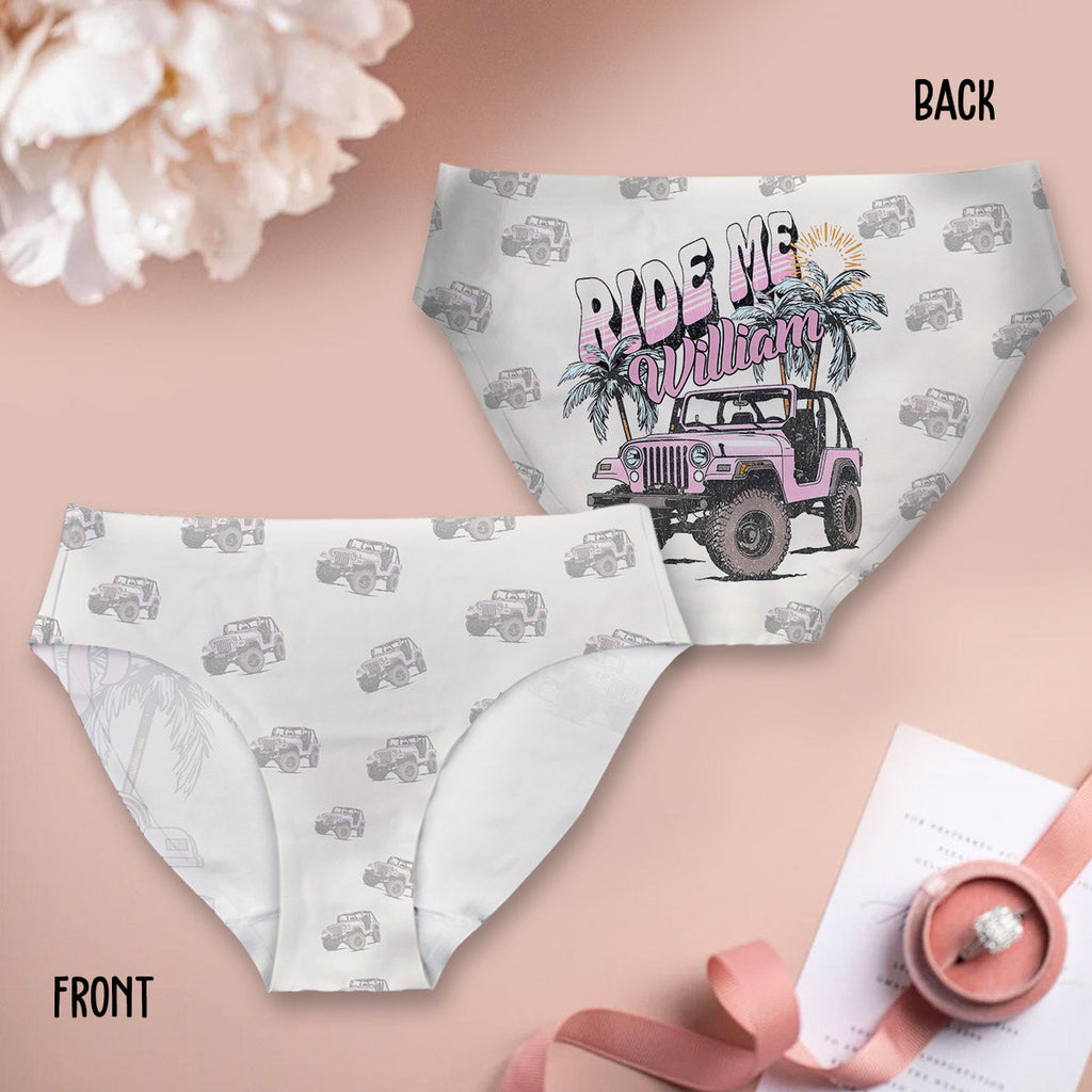 Personalized Women's Briefs with Ride Me Design for Her Women Briefs GradoCreations