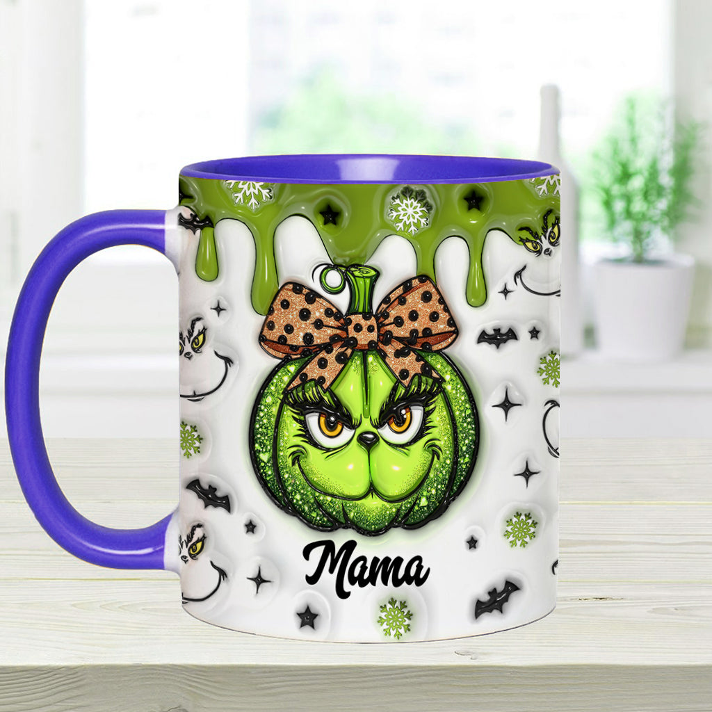 Personalized Grinchy Grandma Accent Mug Custom Name Gift Accent Mug GradoCreations
