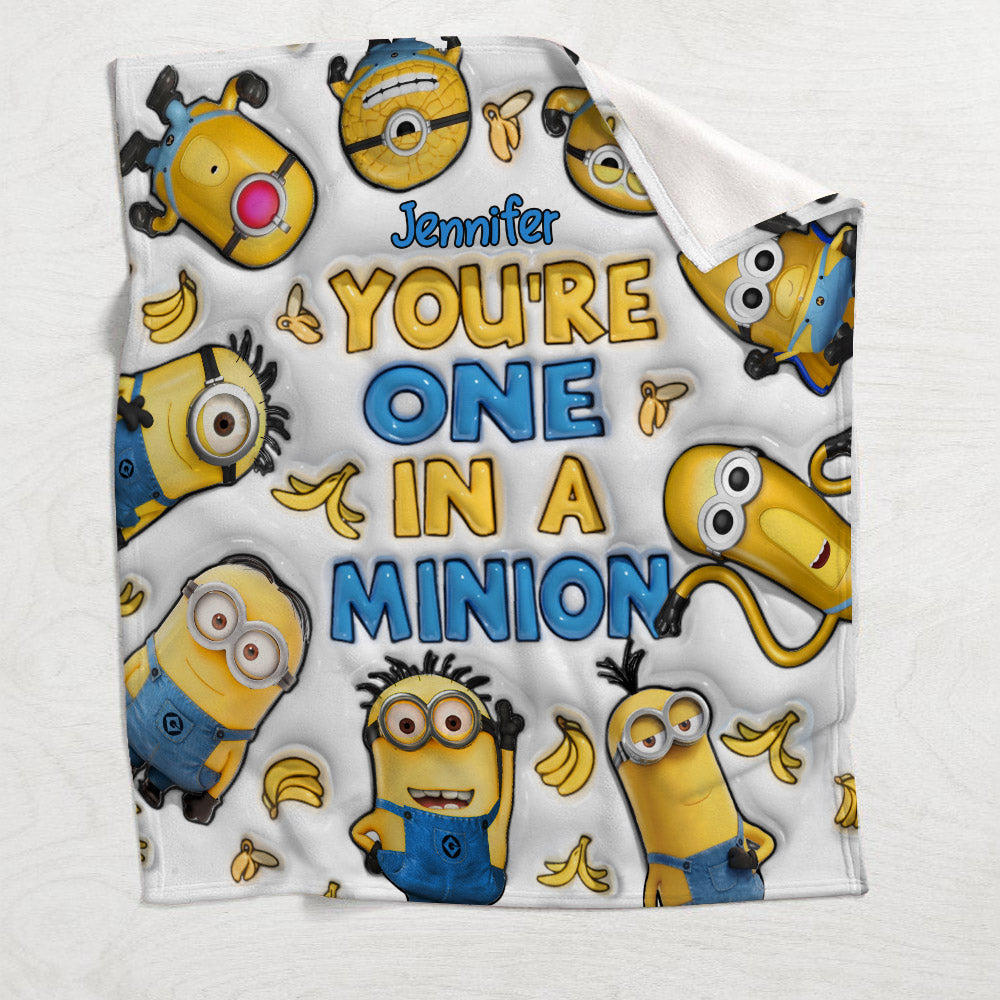 Personalized Minion Blanket Custom Name Gift for Kids Blanket GradoCreations