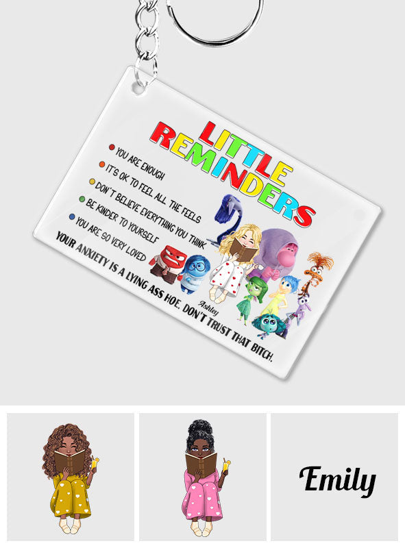 Personalized Acrylic Keychain with Motivational Quotes Gift Keychain GradoCreations