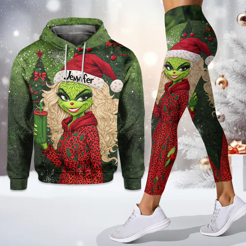 Personalized Christmas Hoodie and Leggings Set for Women Hoodie & Leggings GradoCreations