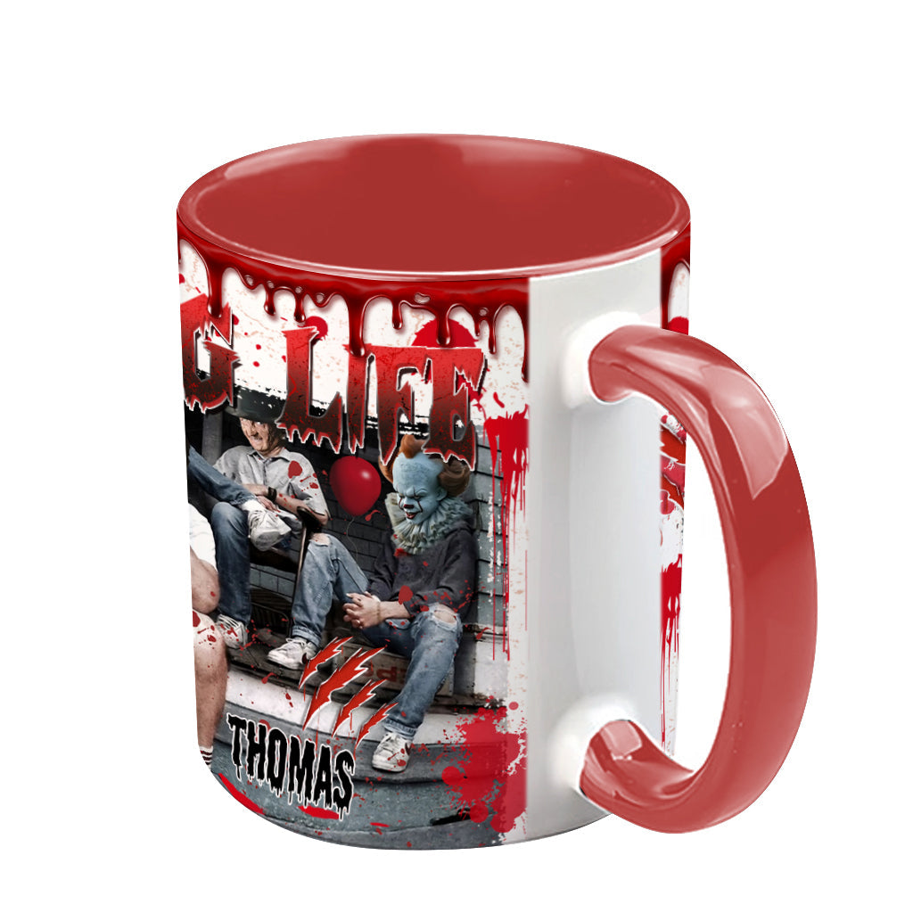 Personalized Thug Life Accent Mug Custom Name Gift for Halloween Accent Mug GradoCreations