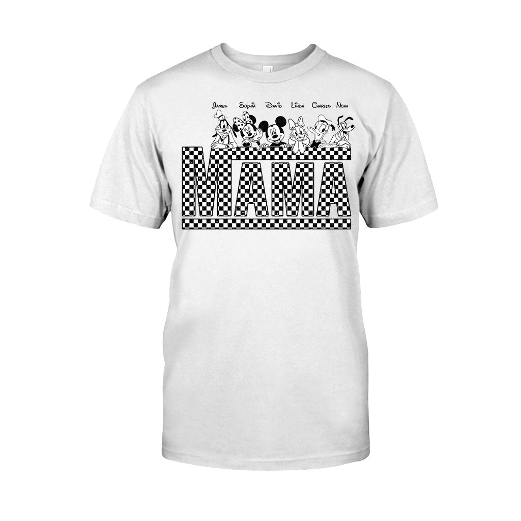 Personalized Vintage Checkered Mouse T-Shirt & Hoodie for Mom and Dad T-shirt & Hoodie GradoCreations