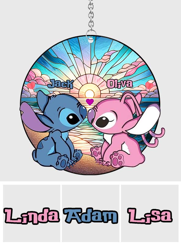 Personalized Suncatcher Ornament Custom Name Ohana Gift Window Hanging Suncatcher Ornament GradoCreations