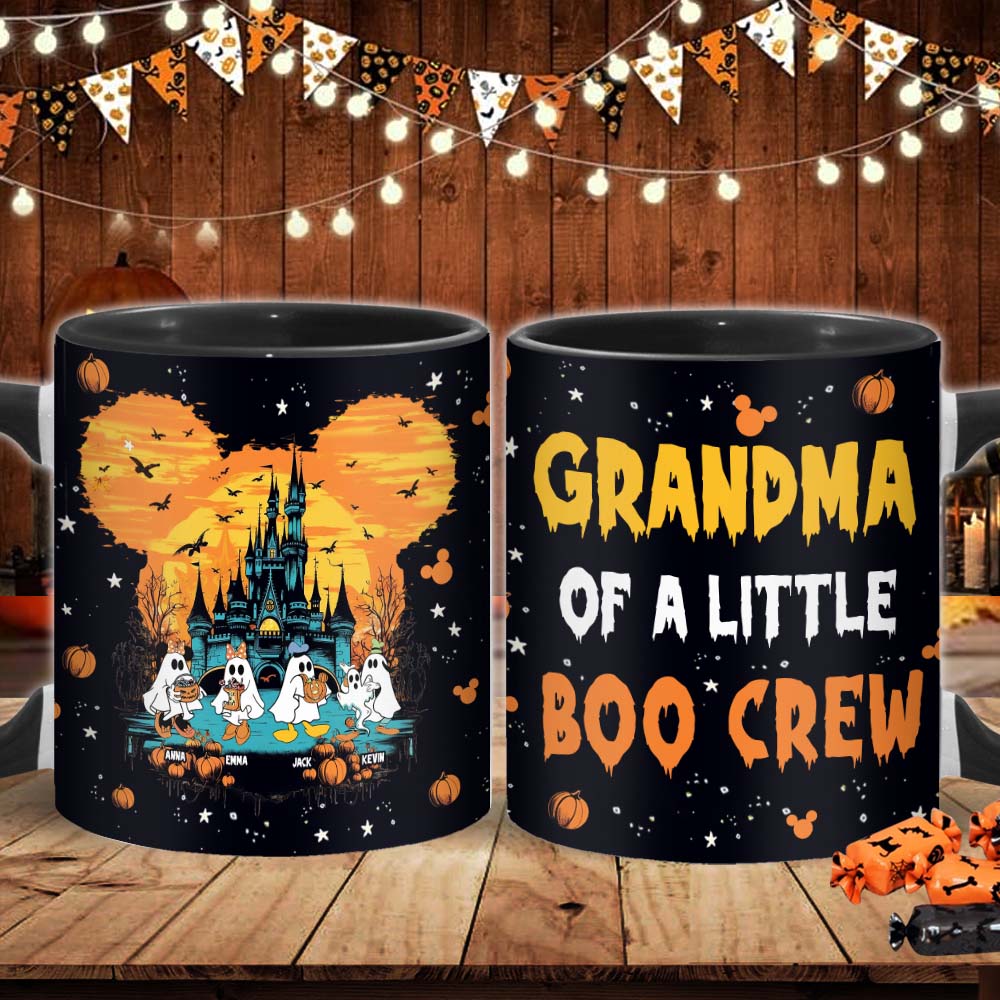 Personalized Halloween Mug for Grandma Custom Name Boo Crew Gift Accent Mug GradoCreations