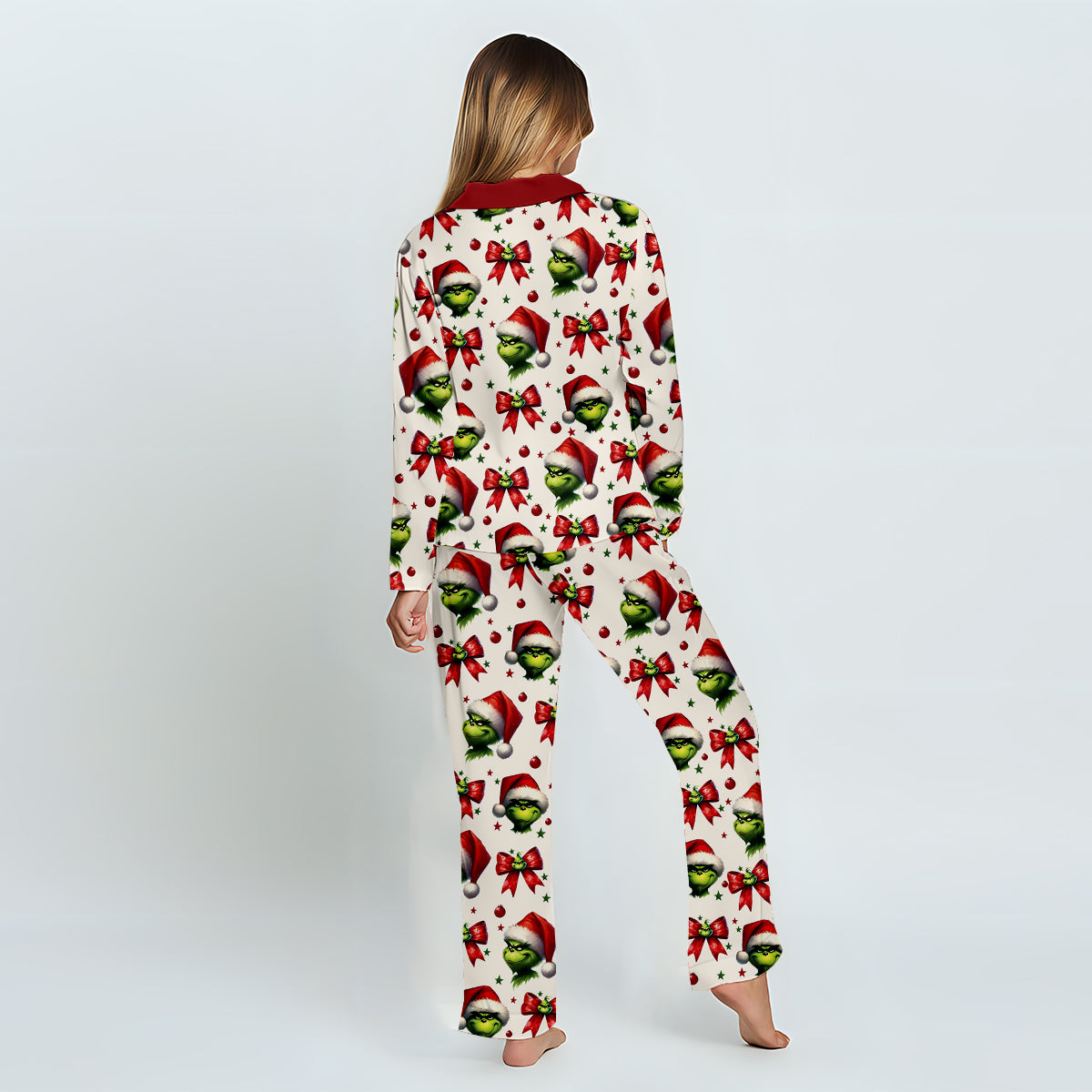 Personalized Grinchmas Button Down Pajamas for Christmas Button Down Pajamas GradoCreations
