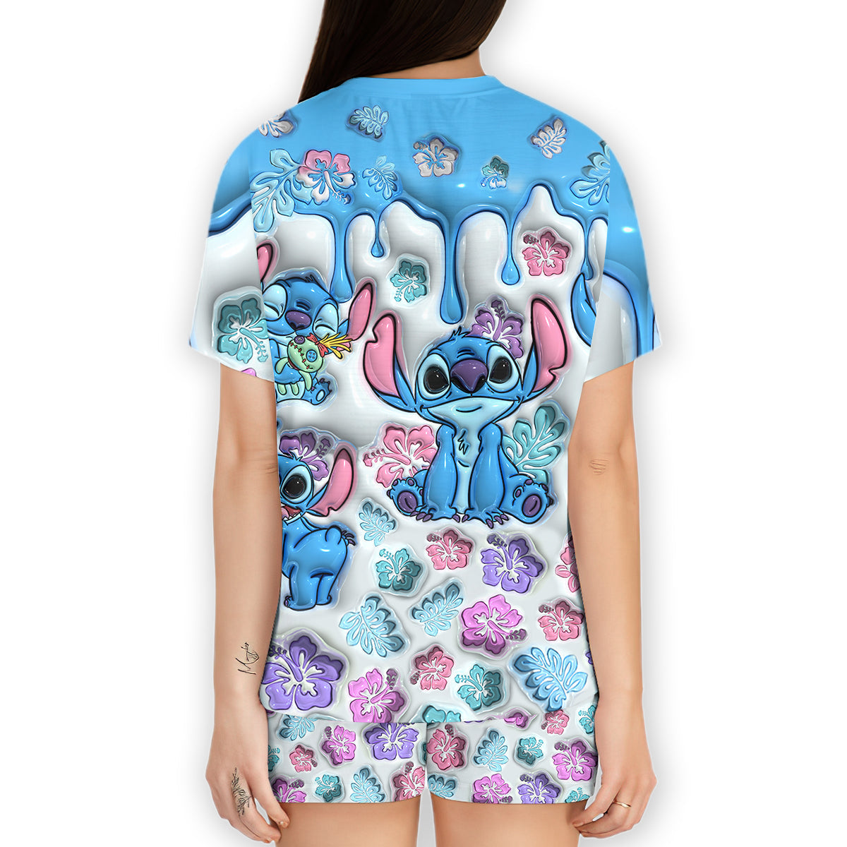 Personalized Ohana All Over Shirt & Shorts Set for Family All Over Shirt & Women Shorts GradoCreations
