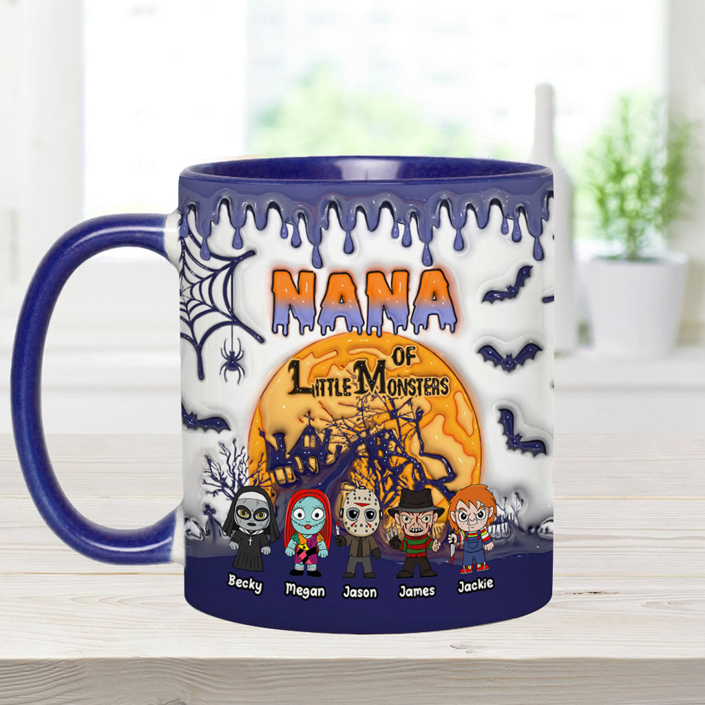 Personalized Halloween Mug for Grandma of Little Monsters Accent Mug GradoCreations
