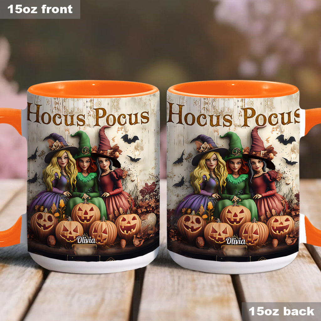 Personalized Hocus Pocus Witches Accent Mug Custom Name Gift Accent Mug GradoCreations