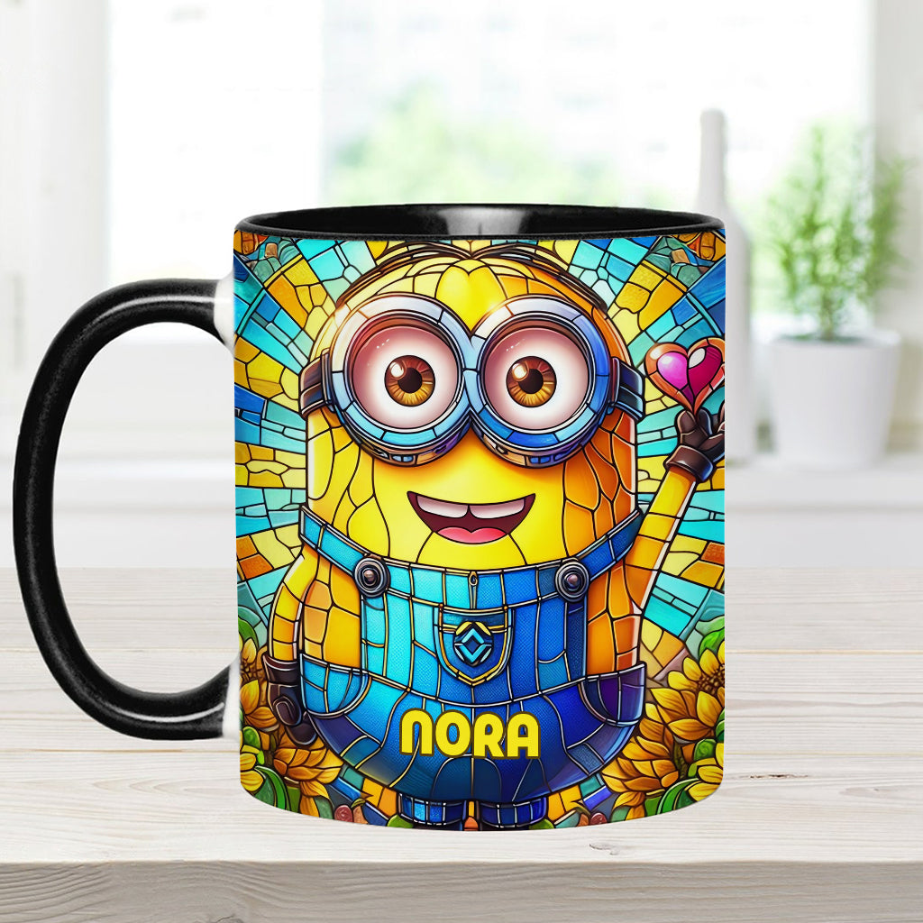 Personalized Minion Accent Mug Custom Name Gift for Kids Accent Mug GradoCreations