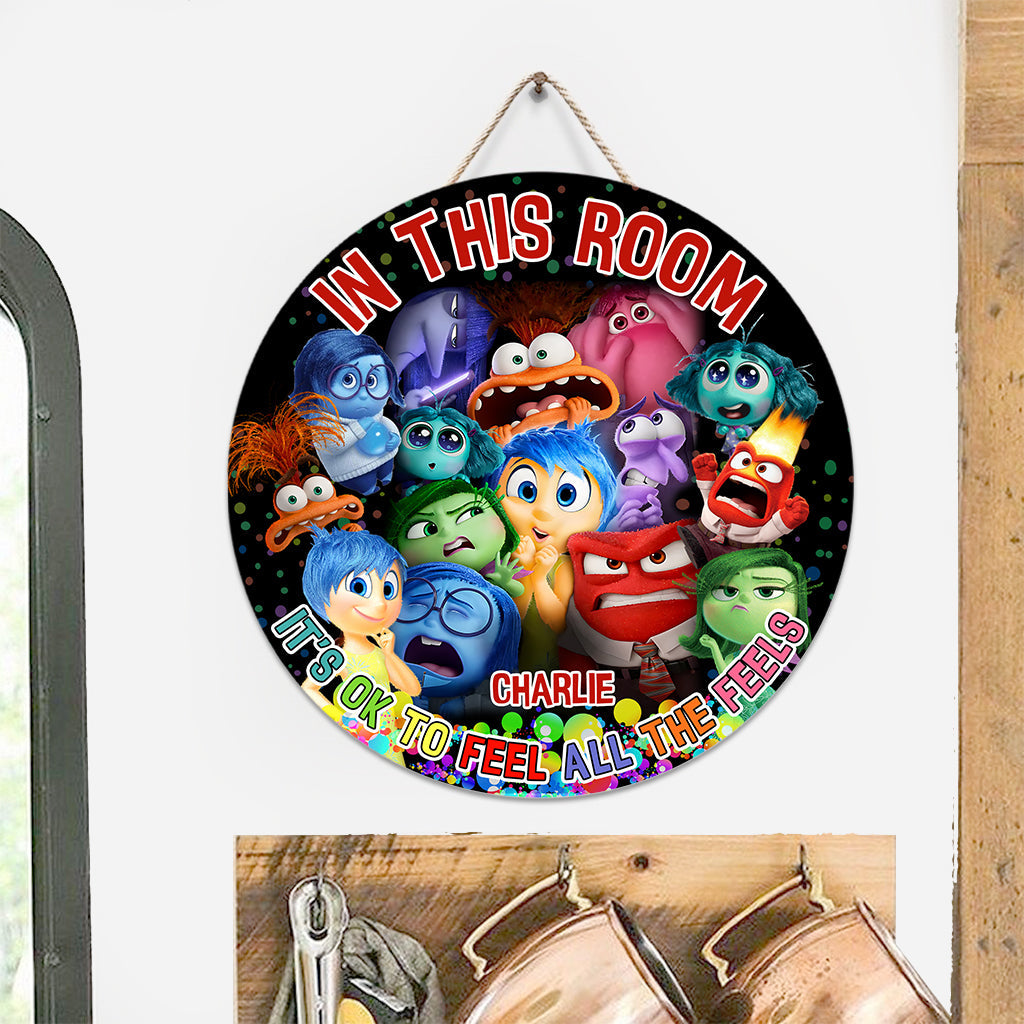 Personalized Round Wood Sign with Custom Name for Kids' Room Round Wood Sign GradoCreations