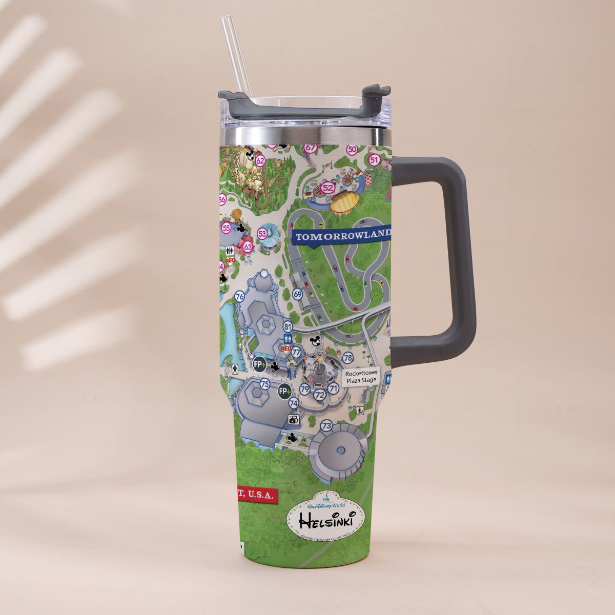 Personalized Magic Kingdom Mouse Tumbler with Handle | Unique Gift Tumbler With Handle GradoCreations