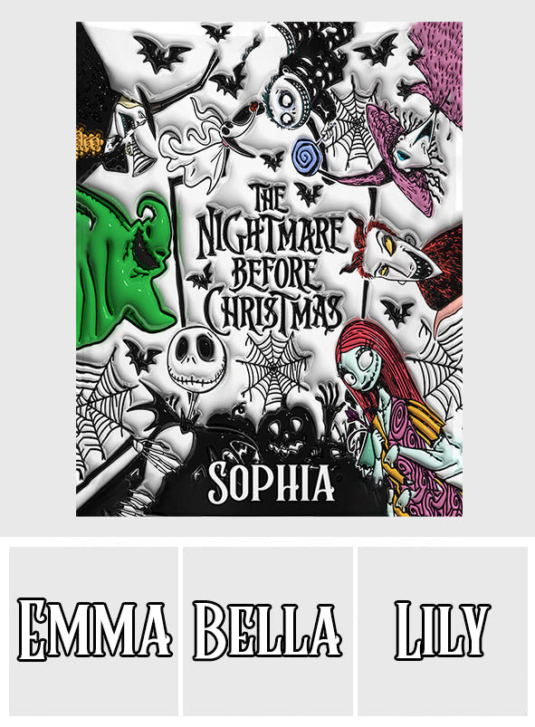 Personalized Nightmare Before Christmas Wall Tapestry Decor Gift Wall Tapestry GradoCreations