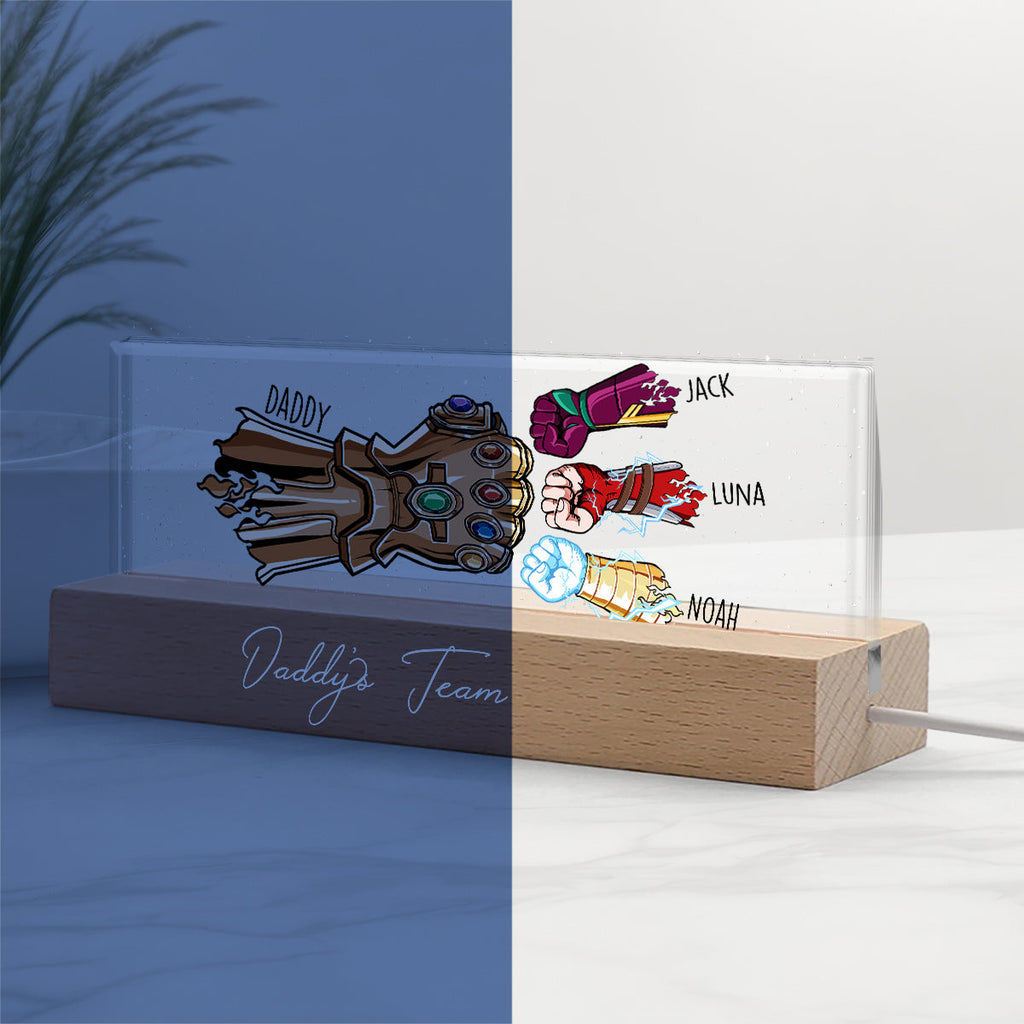 Personalized LED Night Light Custom Name Gift for Dad Custom LED Night Light GradoCreations