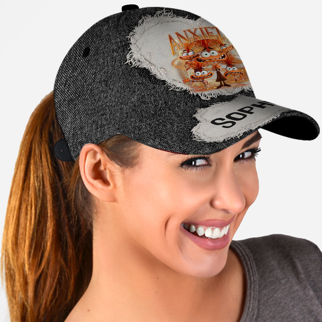 Personalized Anxiety Classic Cap Custom Name Gift Classic Cap GradoCreations