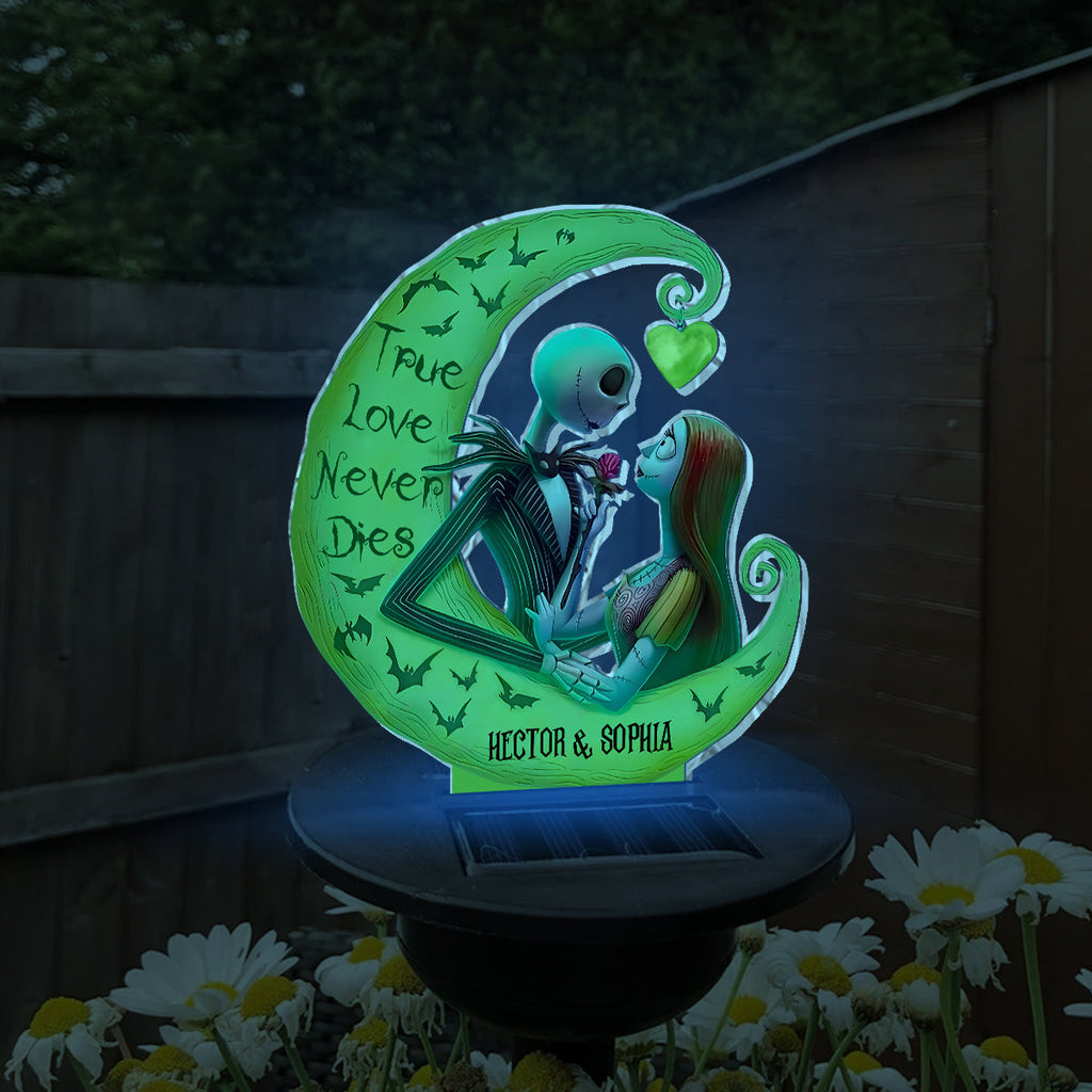 Personalized Nightmare Garden Solar Light with True Love Design for Couples Garden Solar Light GradoCreations