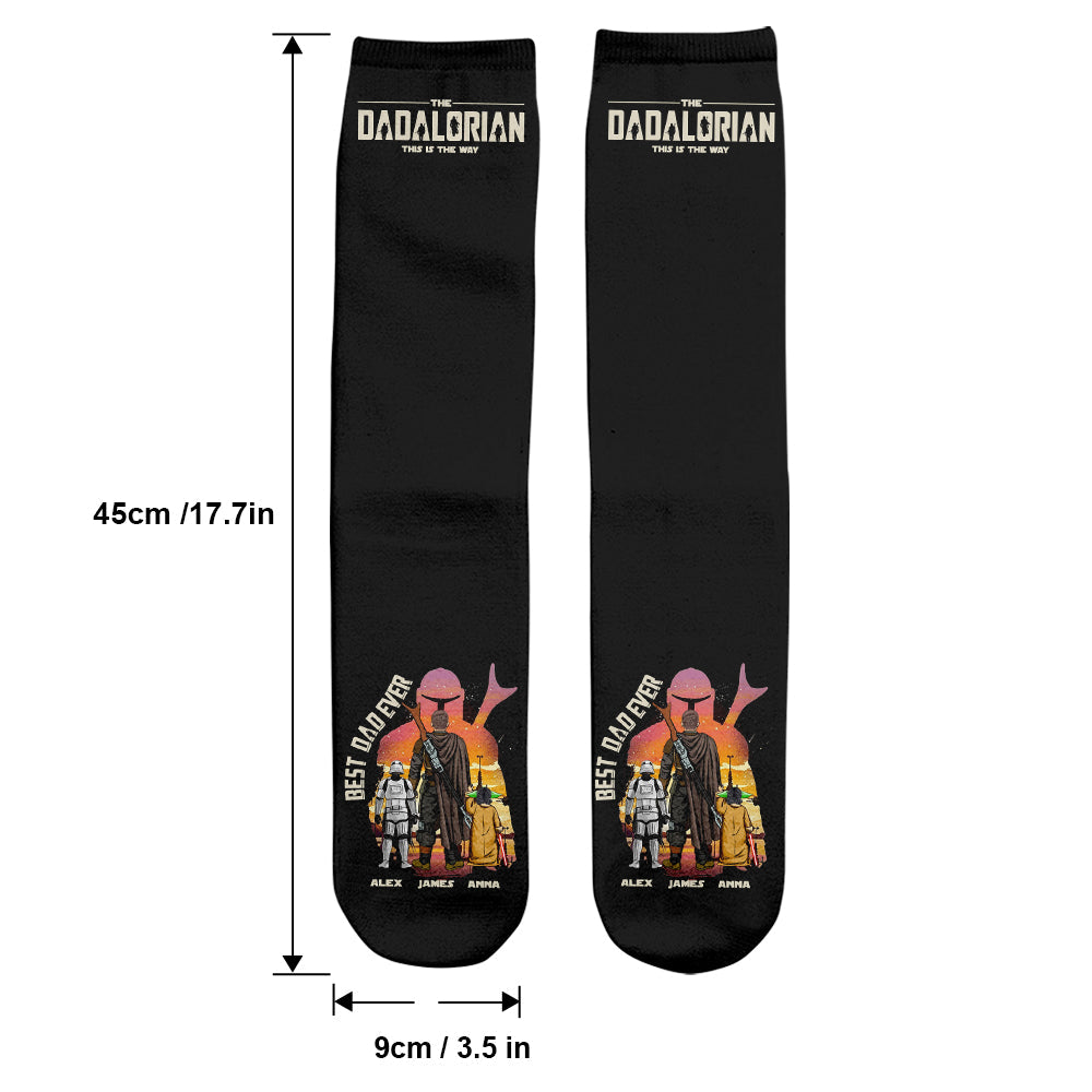 Personalized Best Dad Ever Socks Custom Name Gift for Dad Socks GradoCreations