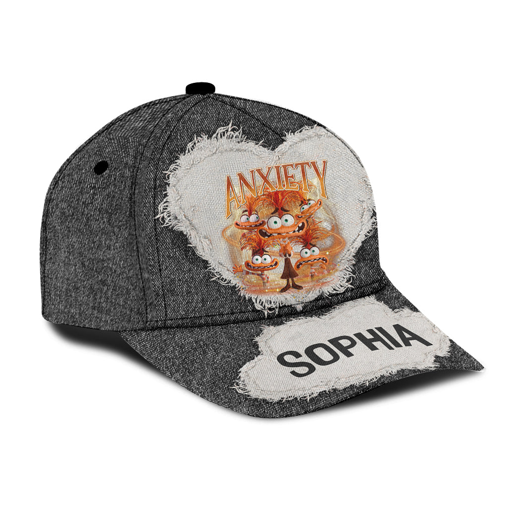 Personalized Anxiety Classic Cap Custom Name Gift Classic Cap GradoCreations