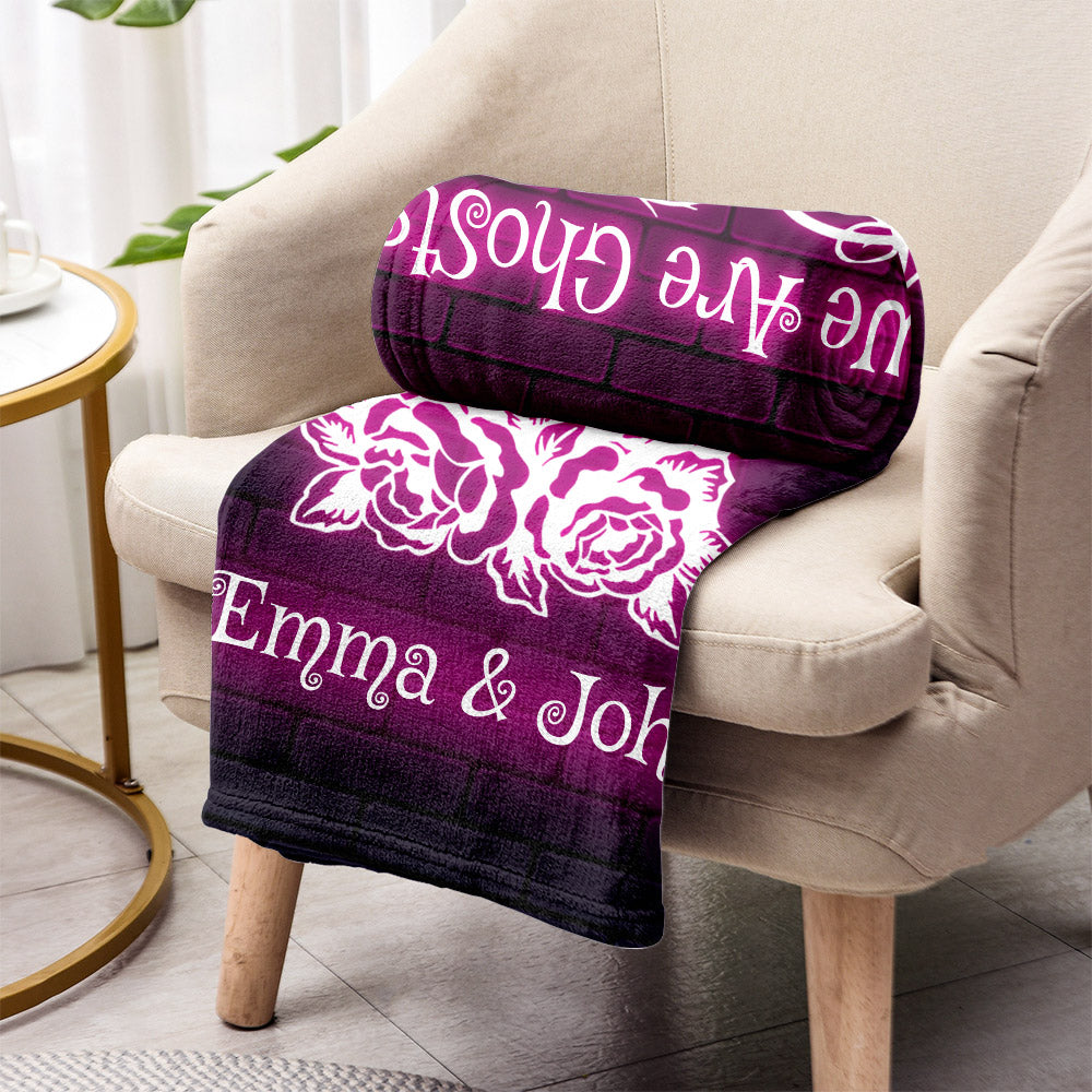 Personalized Nightmare Blanket Custom Couples Gift for Halloween Blanket GradoCreations