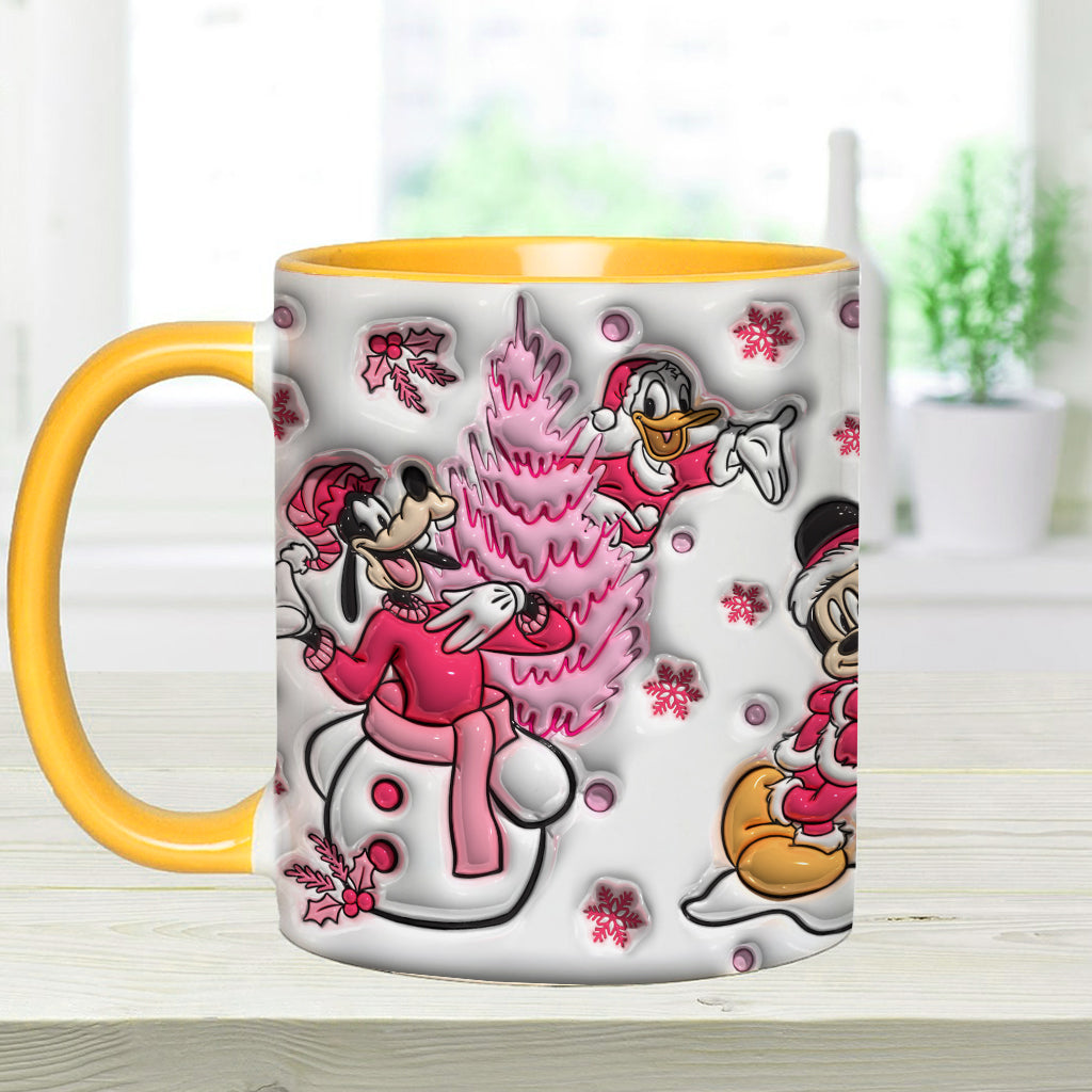 Personalized Christmas Mouse Accent Mug Custom Name Gift Accent Mug GradoCreations