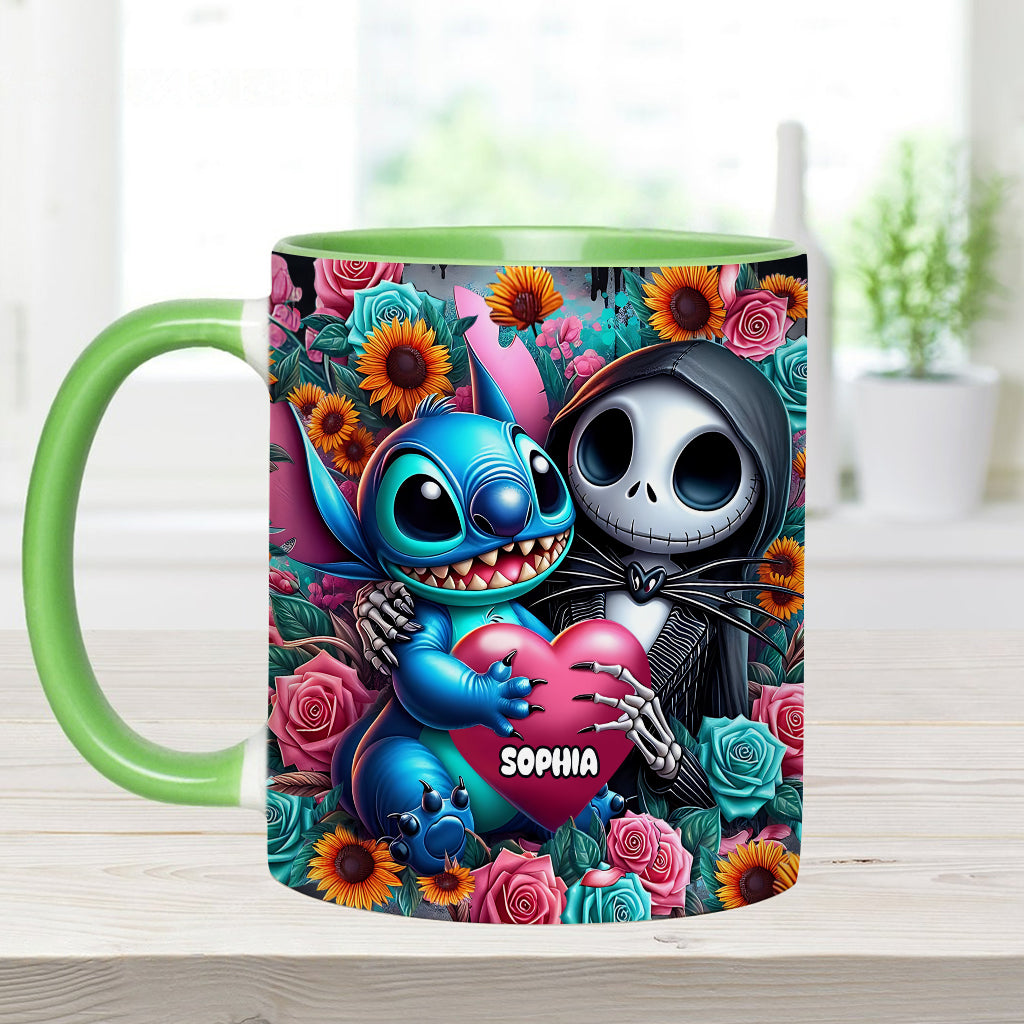 Personalized Nightmare Accent Mug Custom Name Gift for Halloween Accent Mug GradoCreations