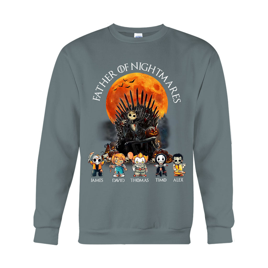 Personalized Father T-Shirt and Hoodie with 4 Character Design T-shirt & Hoodie GradoCreations