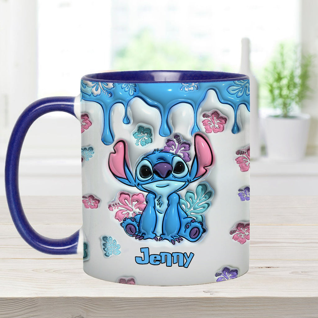 Personalized Ohana Accent Mug Custom Name Gift for Birthdays Accent Mug GradoCreations