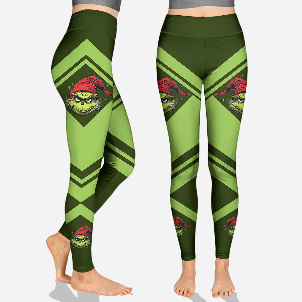 Personalized Grinch Hoodie & Leggings Set Custom Name Gift for Christmas Hoodie & Leggings GradoCreations