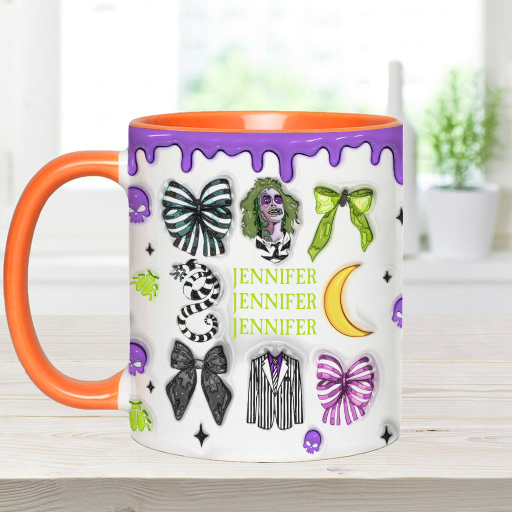 Personalized Accent Mug with Unique Design for Halloween Gift Accent Mug GradoCreations