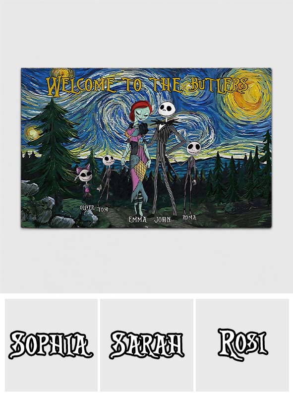 Personalized Nightmare Doormat Custom Welcome Mat for Family Doormat GradoCreations