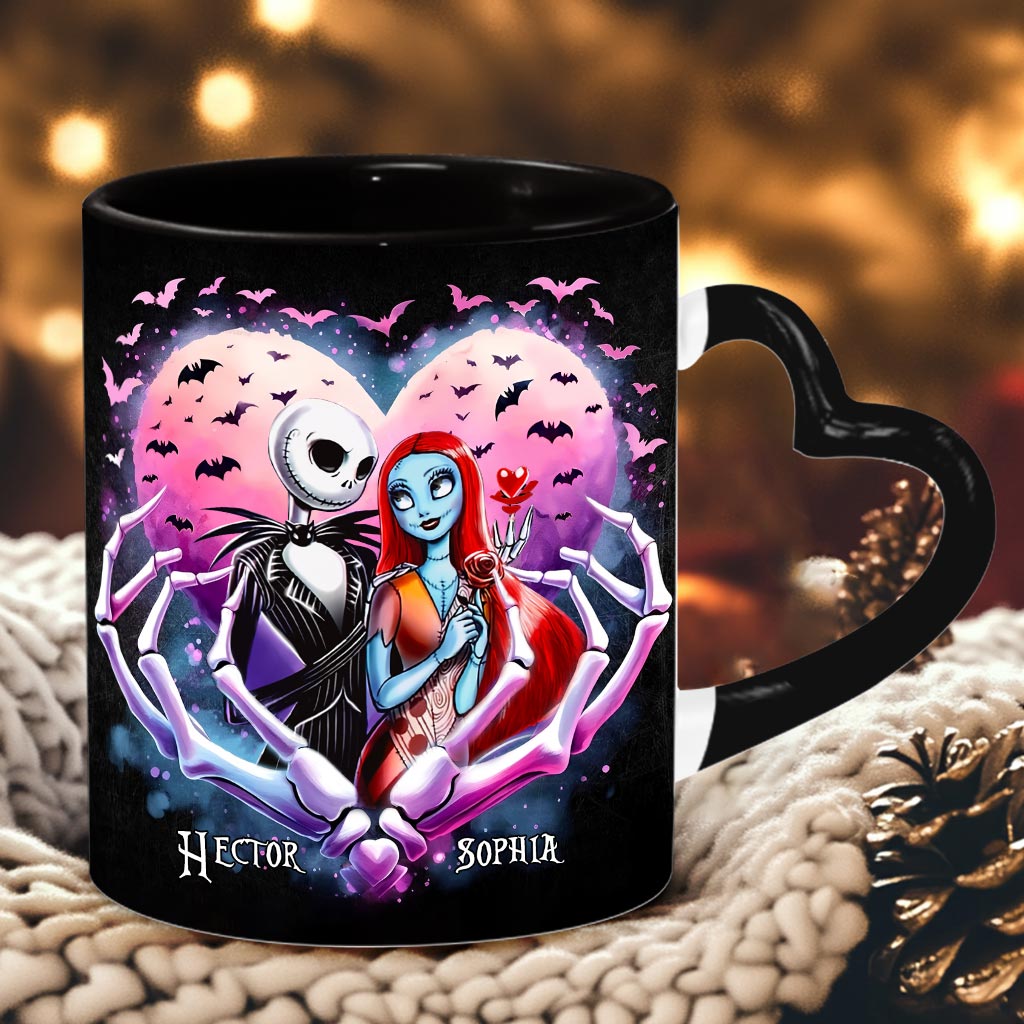 Personalized Heart Handle Mug Custom Couple Gift for Valentine's Day Heart Handle Mug GradoCreations