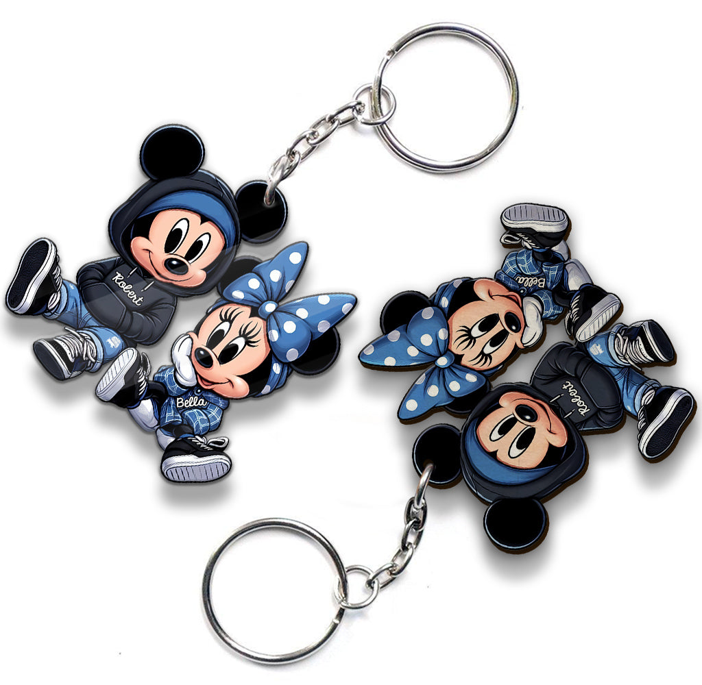 Personalized Chicano Mouse Keychain Custom Name Gift Keychain GradoCreations