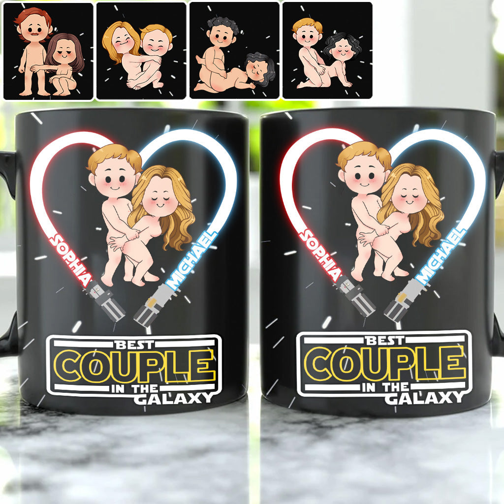 Personalized Couple Mug Custom Names Best Couple in the Galaxy Gift Mug GradoCreations