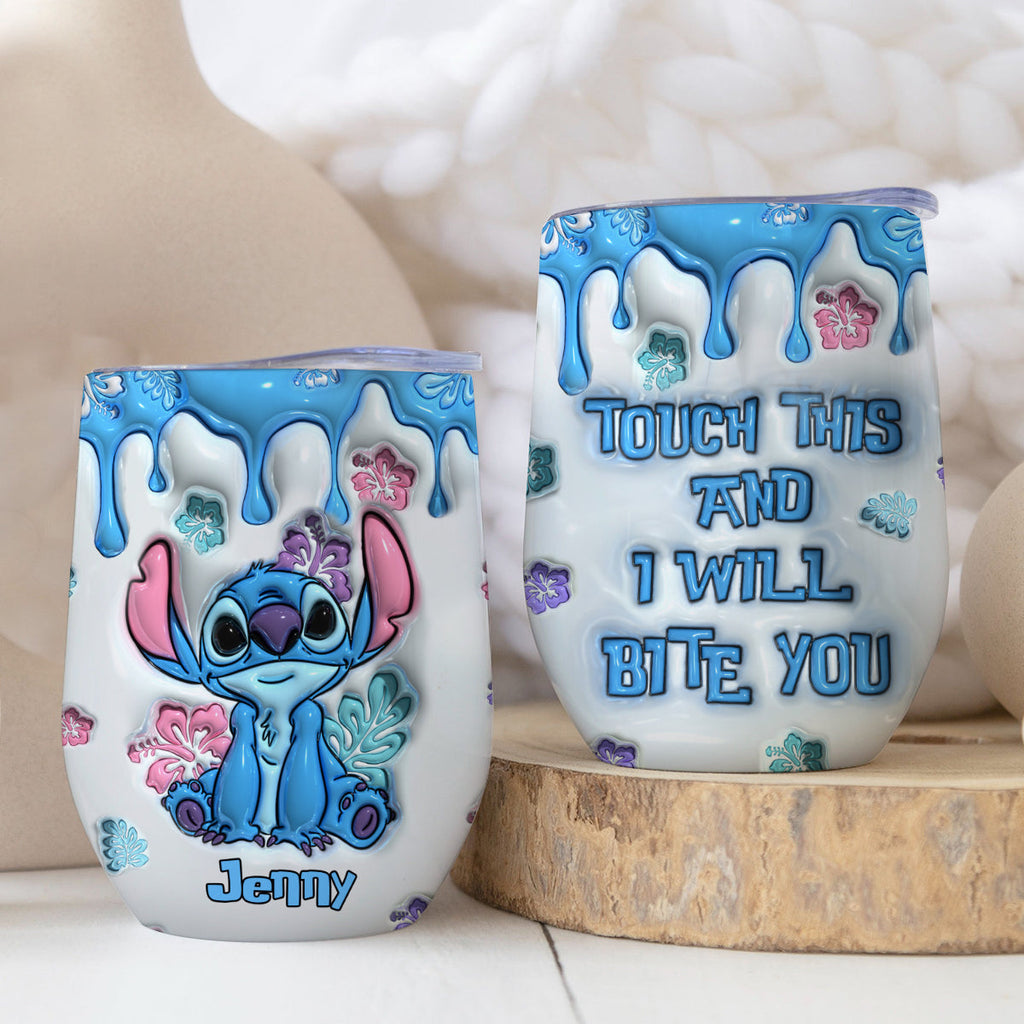 Personalized Ohana Wine Tumbler Custom Name Gift for Birthday Wine Tumbler GradoCreations