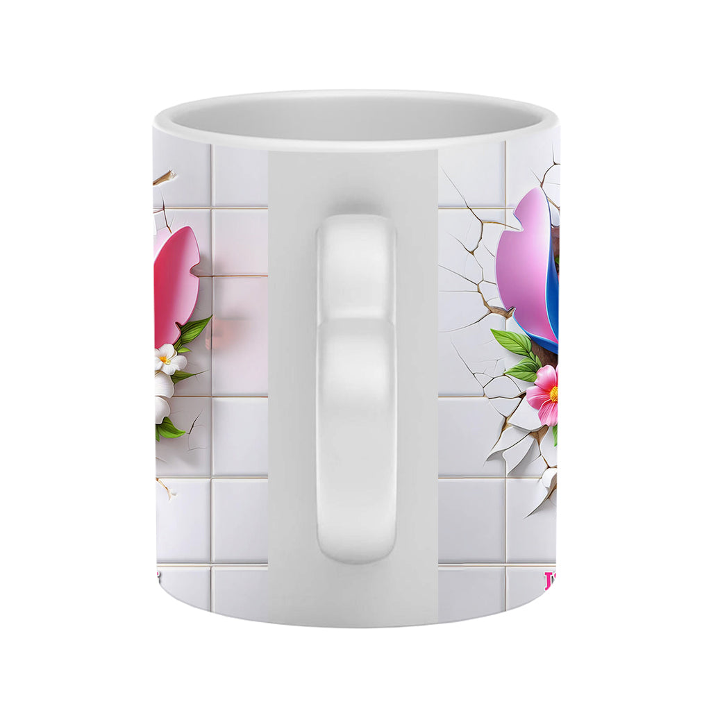 Personalized Heart Handle Mug Custom Names Couples Gift Heart Handle Mug GradoCreations