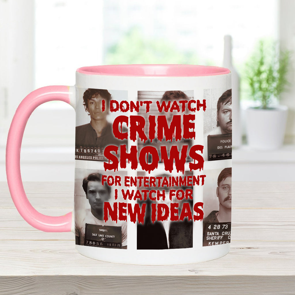 Personalized Accent Mug with Funny Crime Show Quote Gift Idea Accent Mug GradoCreations
