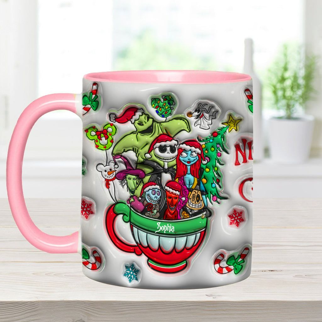 Personalized Merry Grinchmas Accent Mug with Custom Name for Holiday Gifts Accent Mug GradoCreations