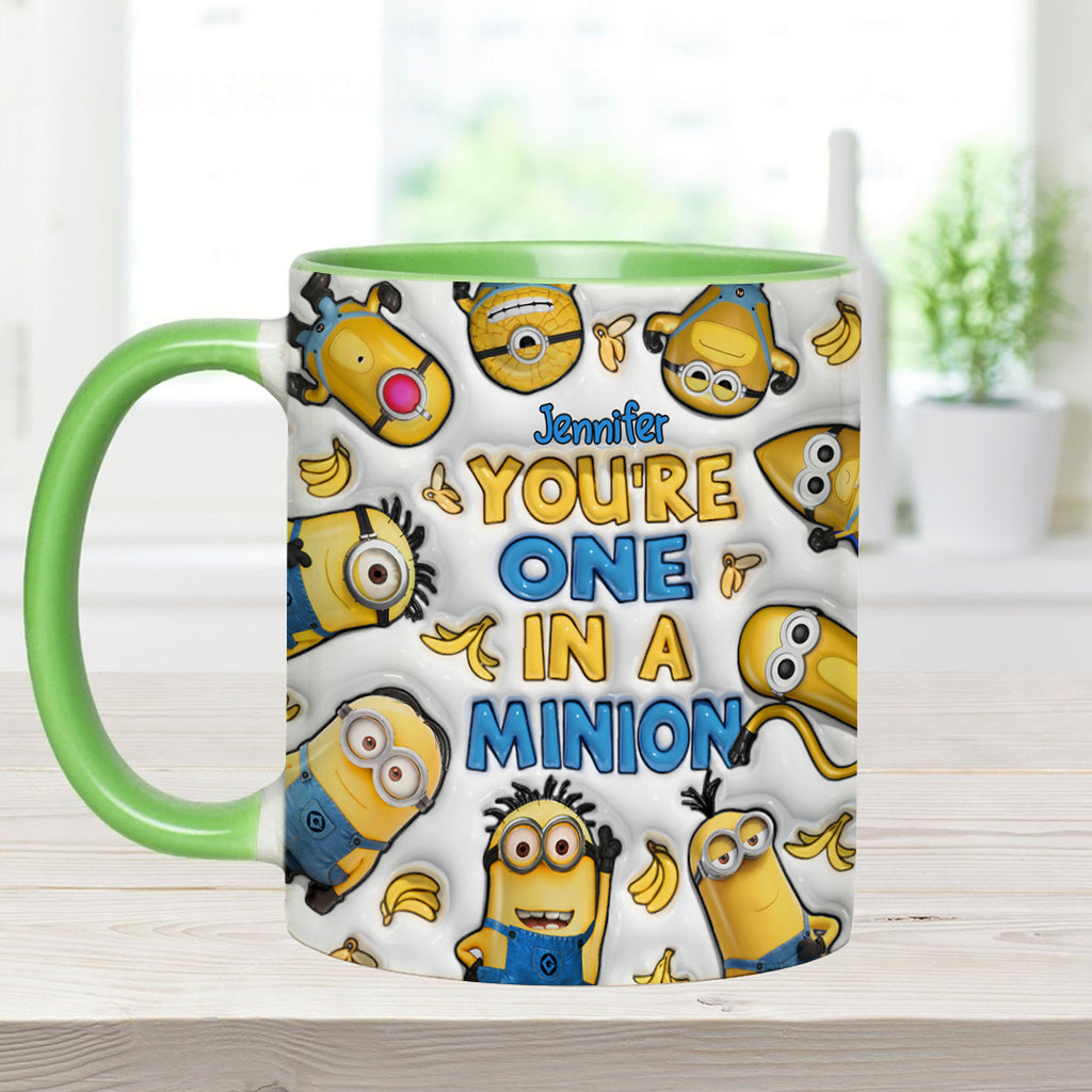 Personalized Minion Accent Mug Custom Name Gift for Birthday Accent Mug GradoCreations