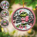 Personalized Grinch Christmas Ornament Custom Name Gift Ornament GradoCreations