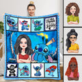 Personalized Ohana Blanket Custom Family Gift Soft Flannel Blanket GradoCreations